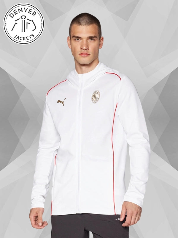 PUMA AC Milan Casuals Hooded Jacket White