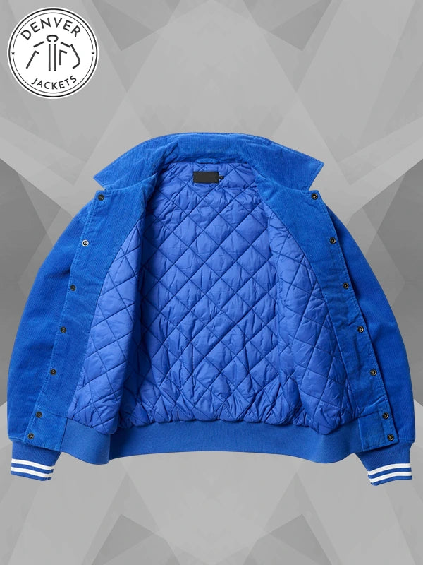 Palace Love Blue Corduroy Varsity Jacket