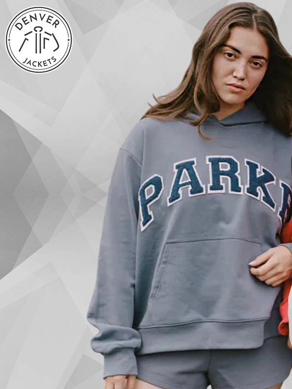 Parke Blue Varsity Hoodie Sweatshirt