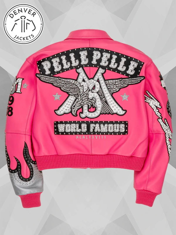 Pelle Pelle World Famous Pink Leather Jacket