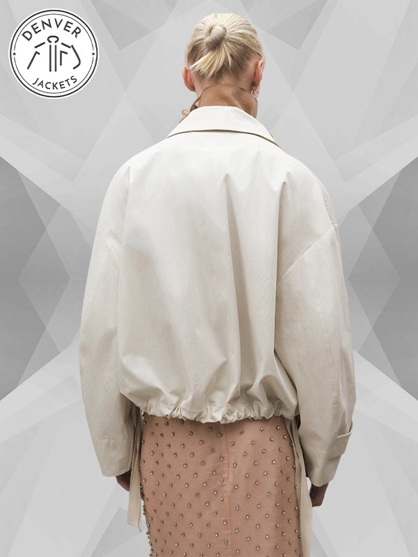 Perfect Date April 25 Light Mango Bomber Jacket