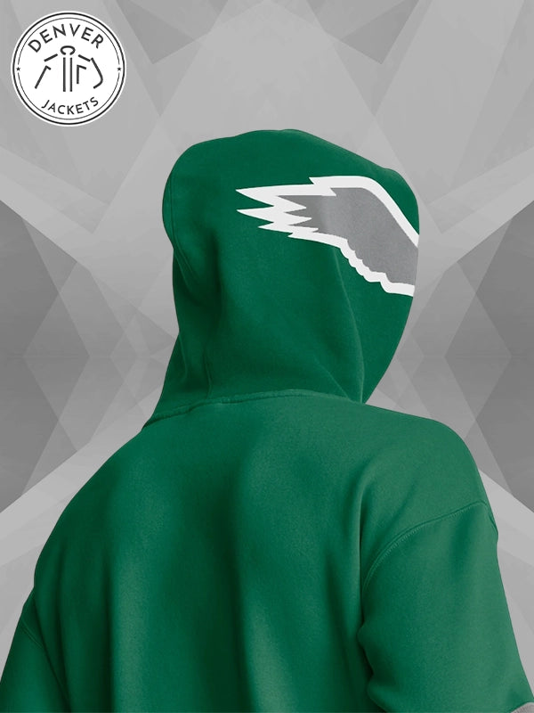 Philadelphia Eagles Kelly Green Helmet Retro Hoodie