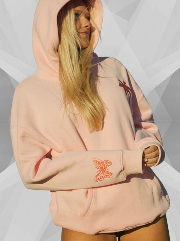 Pink To Live For The Hope Of It All Hoodie Pink Palm Puff