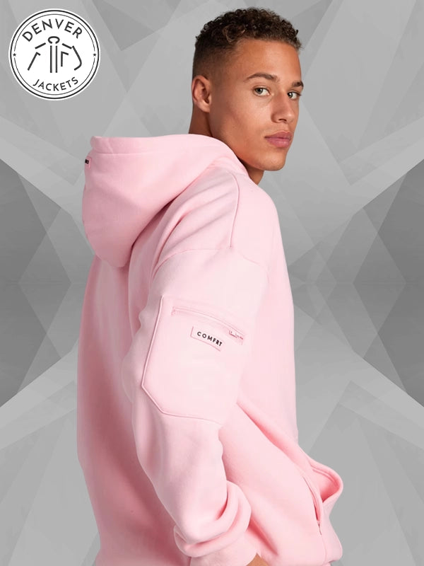 Pink Comfort Airplane Hoodie With Eye Mask