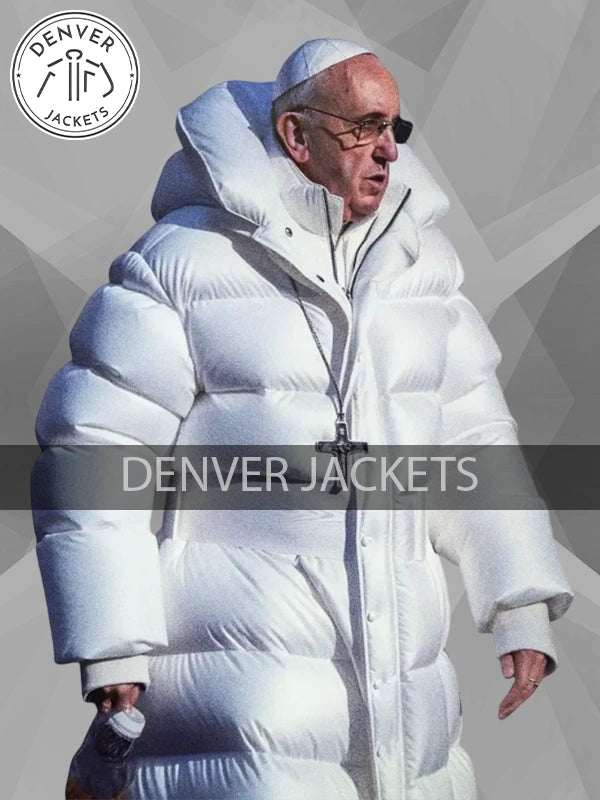 Pope Francis Puffer Coat White