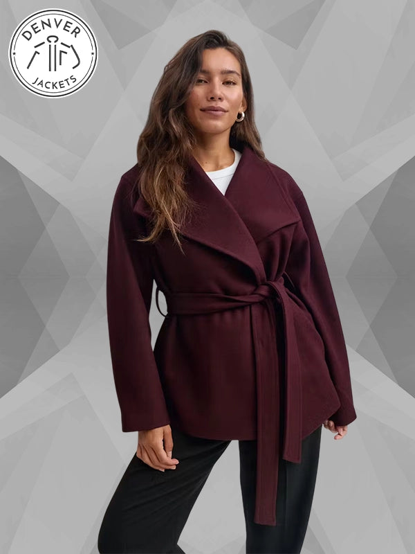 Purple High Neck Short Jacket Gina Tricot