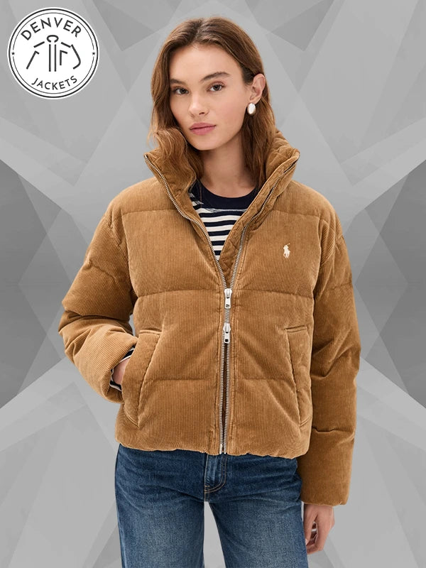 RRL Brown Corduroy Puffer Jacket