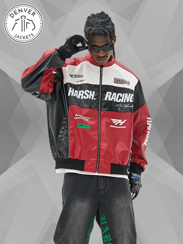 Racing Leather Harsh And Cruel Jacket Red