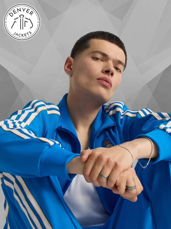 Real Madrid Adidas Originals Terrace Icons Track Jacket Blue