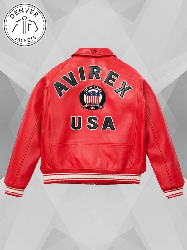 Red Avirex Jacket