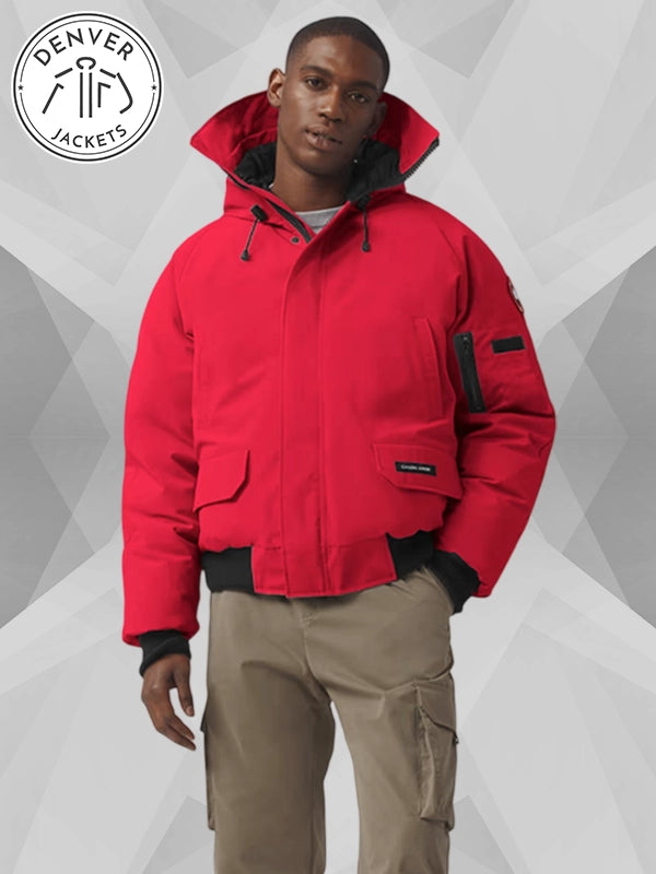 Red Canada Goose Bomber Jacket Mens