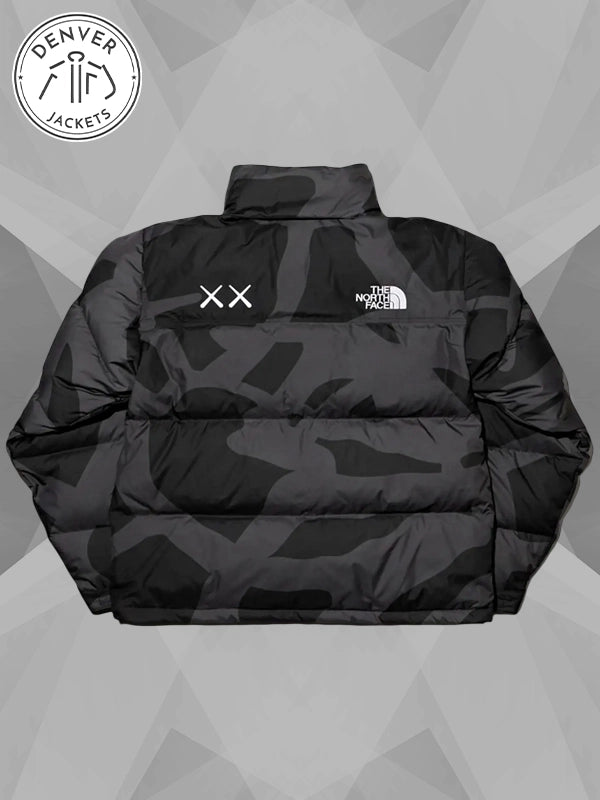 Retro 1996 Nuptse Black Puffer Kaws X North Face Jacket