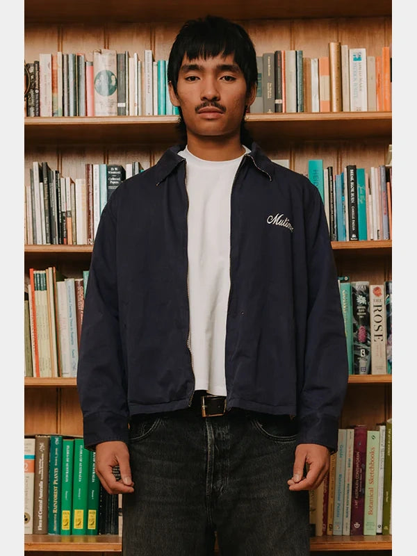 Reversible Mutimer Harrington Jacket Blue