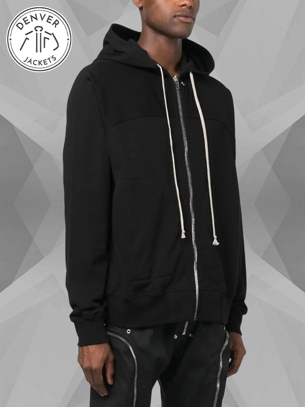 Rick Owens Black Zip Up Hoodie