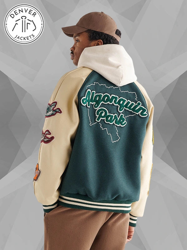 Roots Outdoor 24 Algonquin Park Green Varsity Jacket