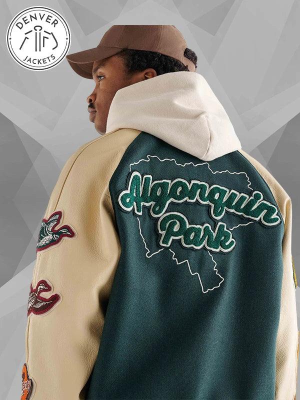 Roots Outdoor 24 Algonquin Park Varsity Jacket Green