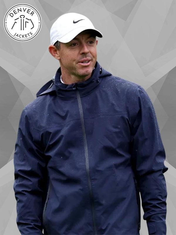 Rory McIlroy Amgen Irish Open 2025 Rain Jacket Blue