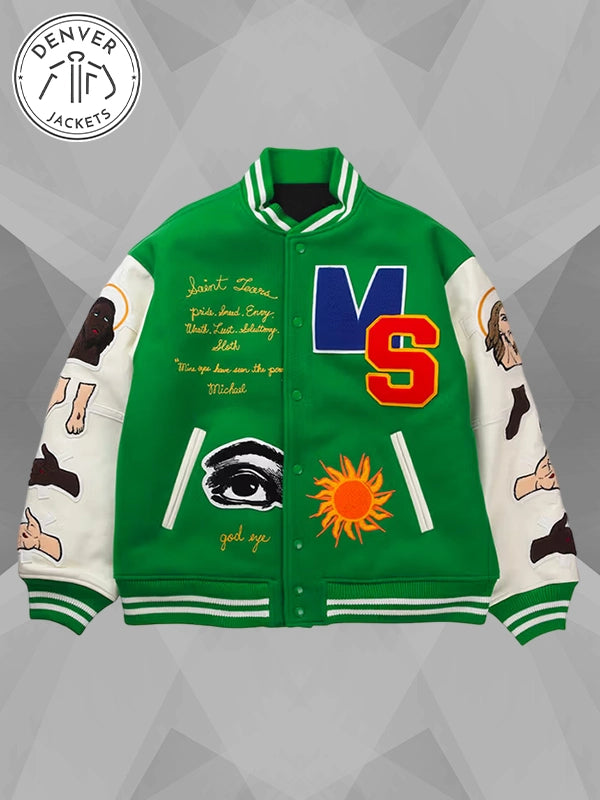 Saint Tears Green Varsity Jacket