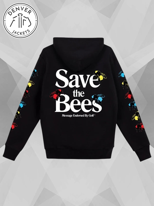 Save The Bees Hoodie Black