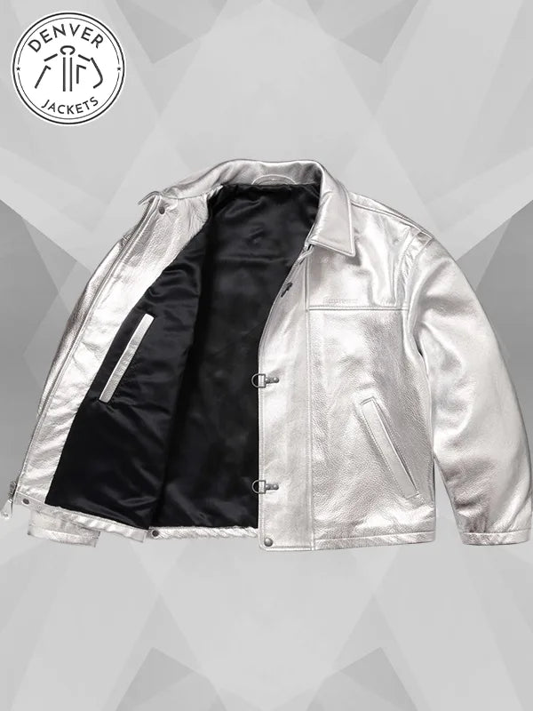 Schott NYC x Supreme Silver Leather Jacket