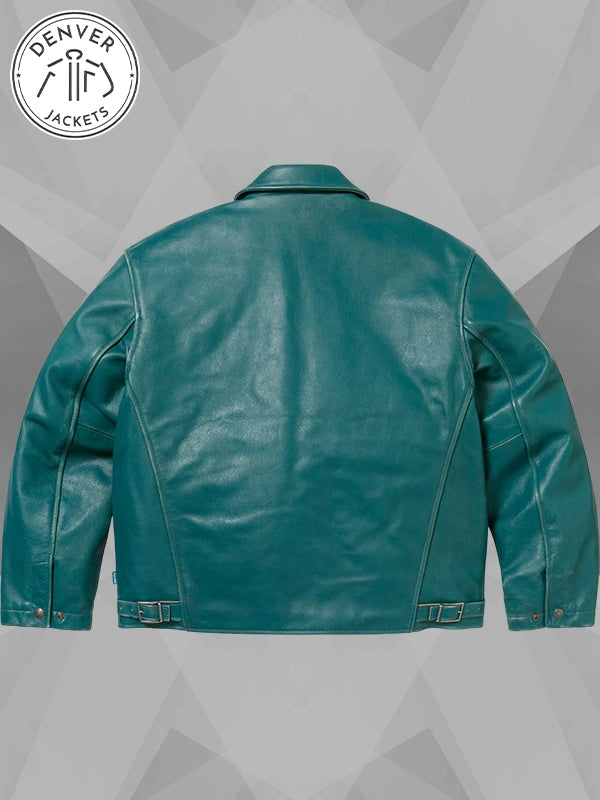 Schott Supreme Leather Jacket Green