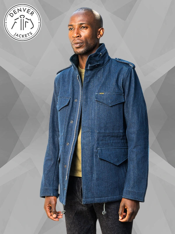 Self Edge Iron Heart 16oz Natural Indigo Denim M65 Field Jacket