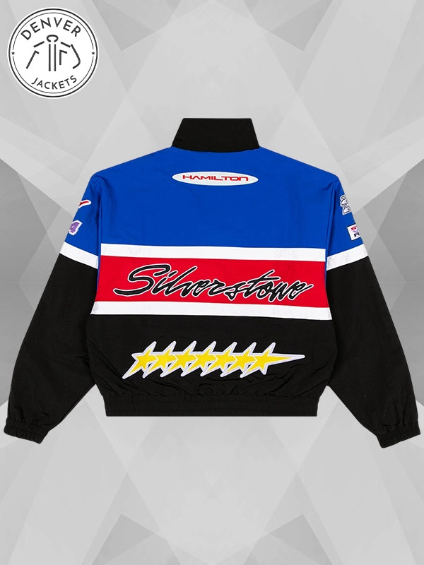 Silverstone Plus44 Track Jacket Black and Blue