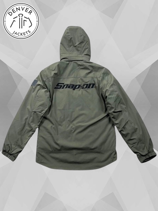 Snap On Green Hooded Jacket