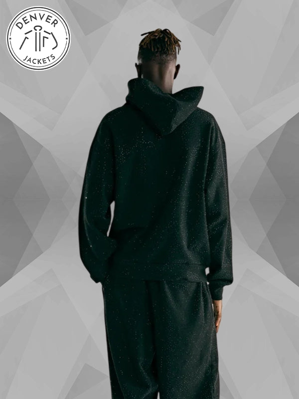 Sp5der Black VVS Rhinestone Hoodie