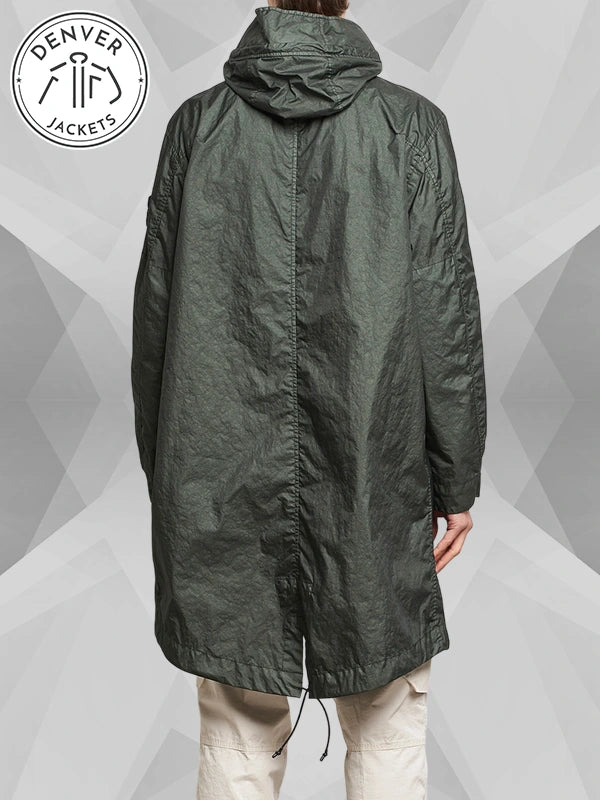 Stone Island Membrana 3L TC Fishtail Parka Green Coat