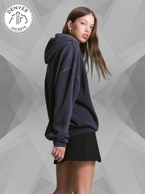 Studded Bershka Hoodie Women's