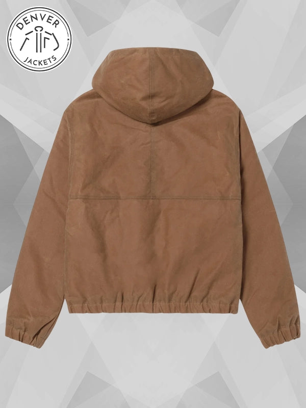 Stussy Brown Waxed Cotton Work Jacket