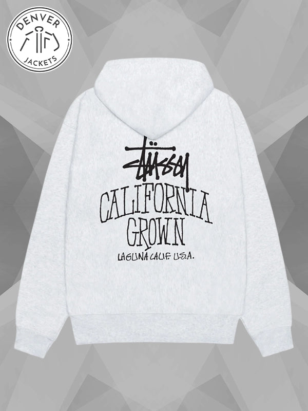 Stussy California Grown Hoodie Grey