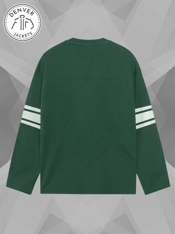 Stussy Football Crew Green Sweatshirt