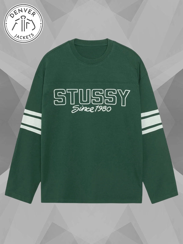 Stussy Football Crew Sweatshirt Green