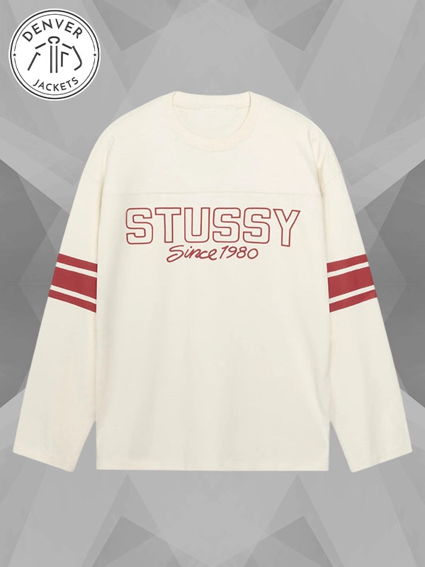 Stussy Football Crew Sweatshirt White