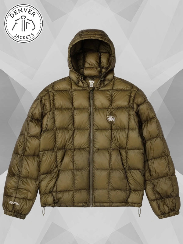 Stussy Midweight Hooded Puffer Jacket Green
