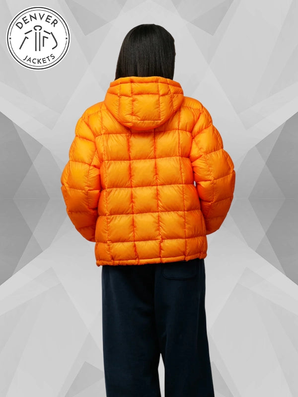 Stussy Midweight Orange Hooded Puffer Jacket