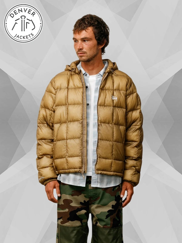 Stussy Midweight Puffer Jacket With Hood Men's