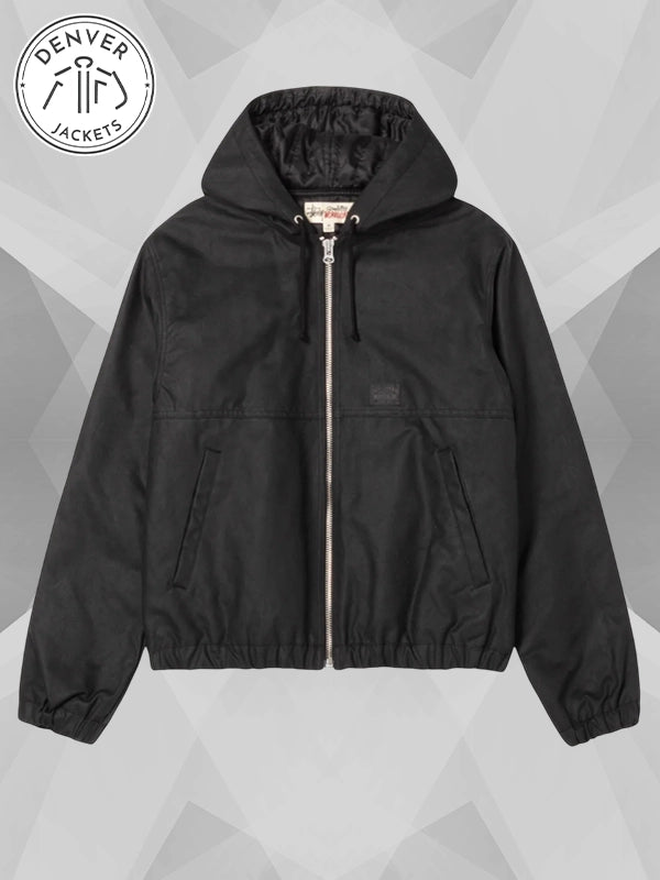 Stussy Waxed Cotton Work Jacket Black