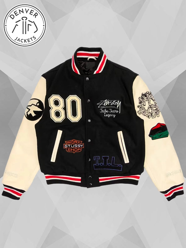 Stussy x Denim Tears Varsity Jacket