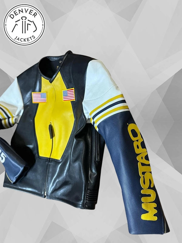 Super Bowl LIX Halftime Show Mustard Vanson Leather Jacket