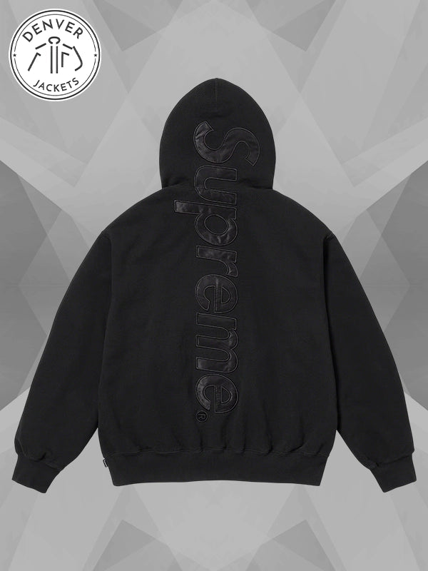 Supreme Applique Hoodie Sweatshirt In Black