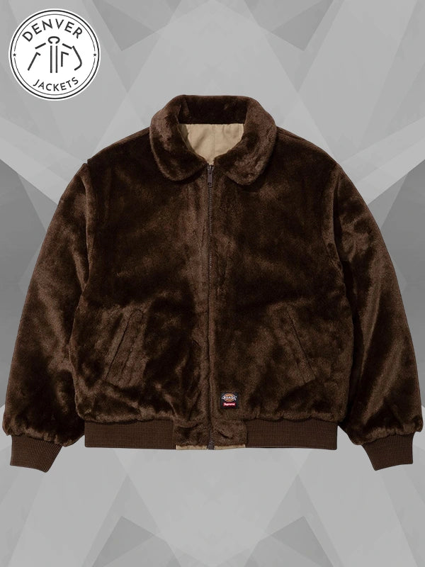Supreme Dickies Reversible Quilted Faux Fur Work Brown Jacket