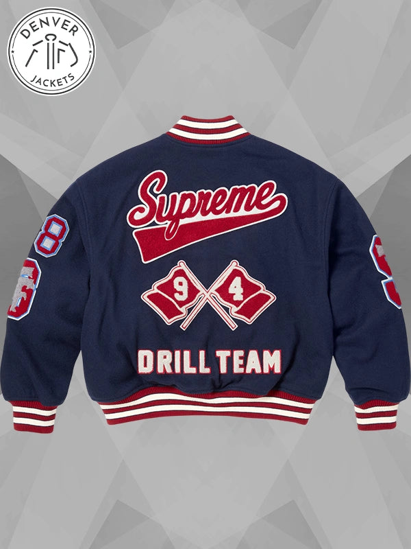 Supreme Drill Team Jacket Navy Varsity