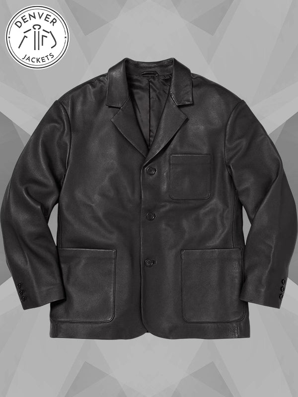 Supreme Leather Blazer Black