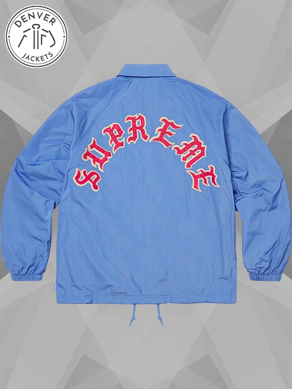 Supreme Old English Arc Coaches Blue Jacket