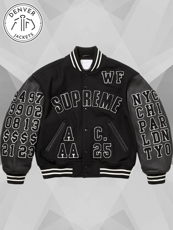 Supreme Praises Varsity Jacket Black