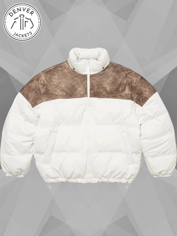 Supreme Puffer Jacket Leather Yoke