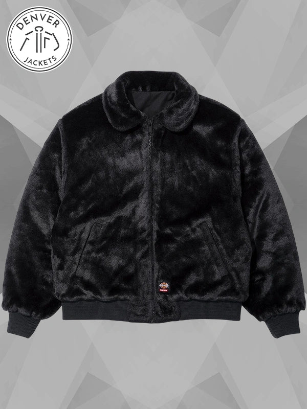 Supreme x Dickies Reversible Faux Fur Work Jacket Black